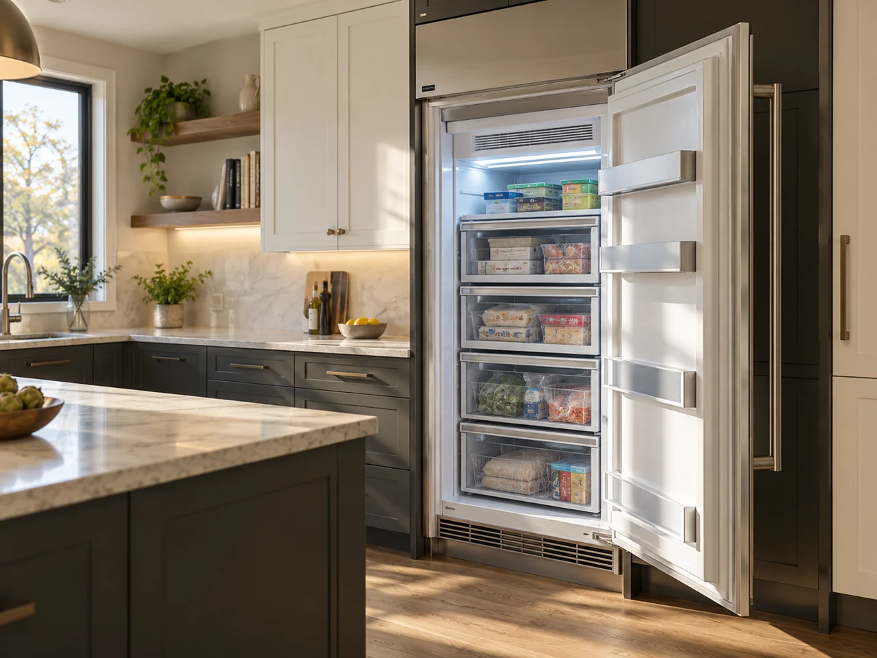 Illustration of a Monogram freezer
